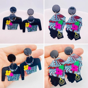 Wholesale African Girls Acrylic Earrings