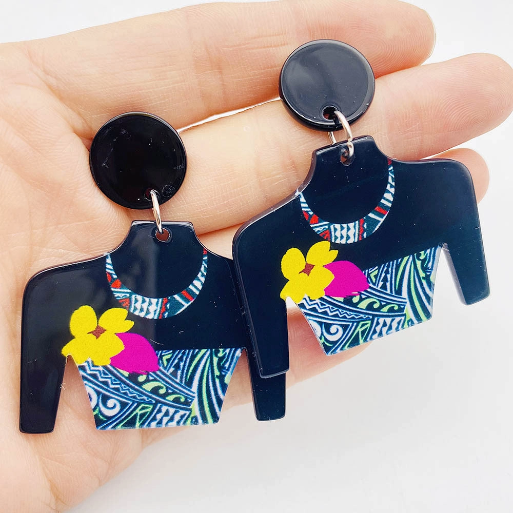 Wholesale African Girls Acrylic Earrings