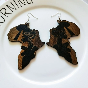 Wholesale African Series Wood Earrings