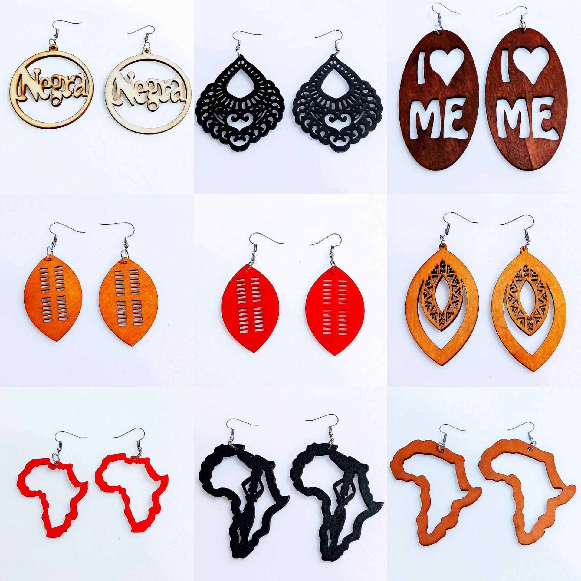 Wholesale African Vintage Wood Earrings