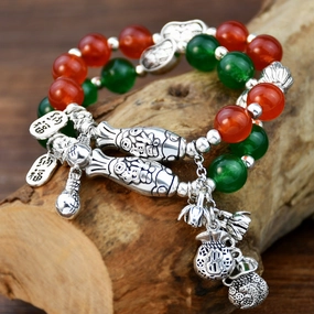 Wholesale Agate Beads Lucky Nafu Small Fish Bracelet