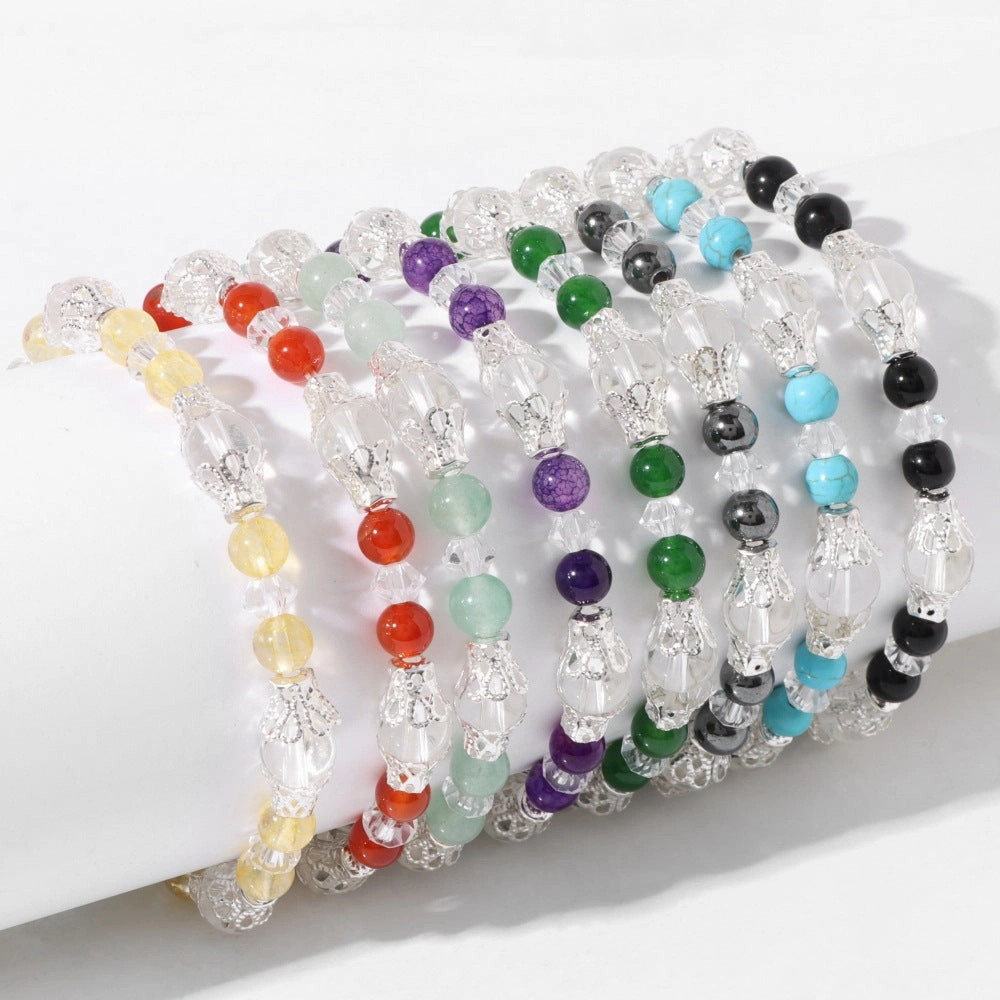 Wholesale Agate Crystal Elastic Cord Bracelet
