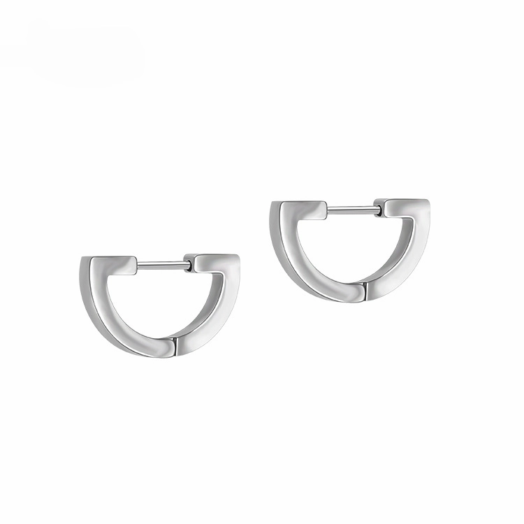 Wholesale Alien Shaped Stainless Silver Punk Earrings