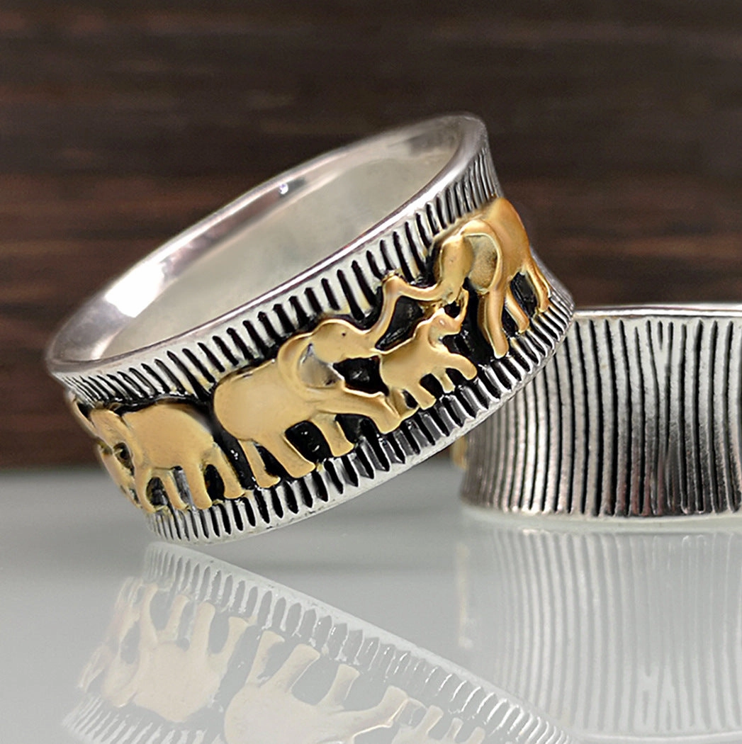 Wholesale Alloy Big and Small Elephant Rings
