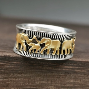 Wholesale Alloy Big and Small Elephant Rings