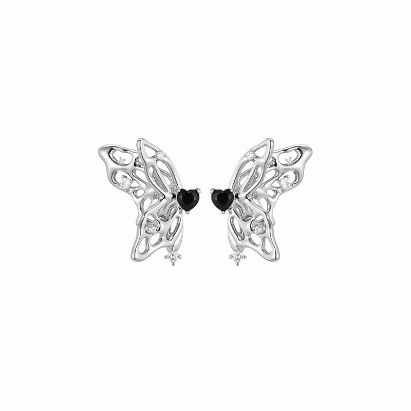 Wholesale Alloy Black Temperament Tassel Earrings