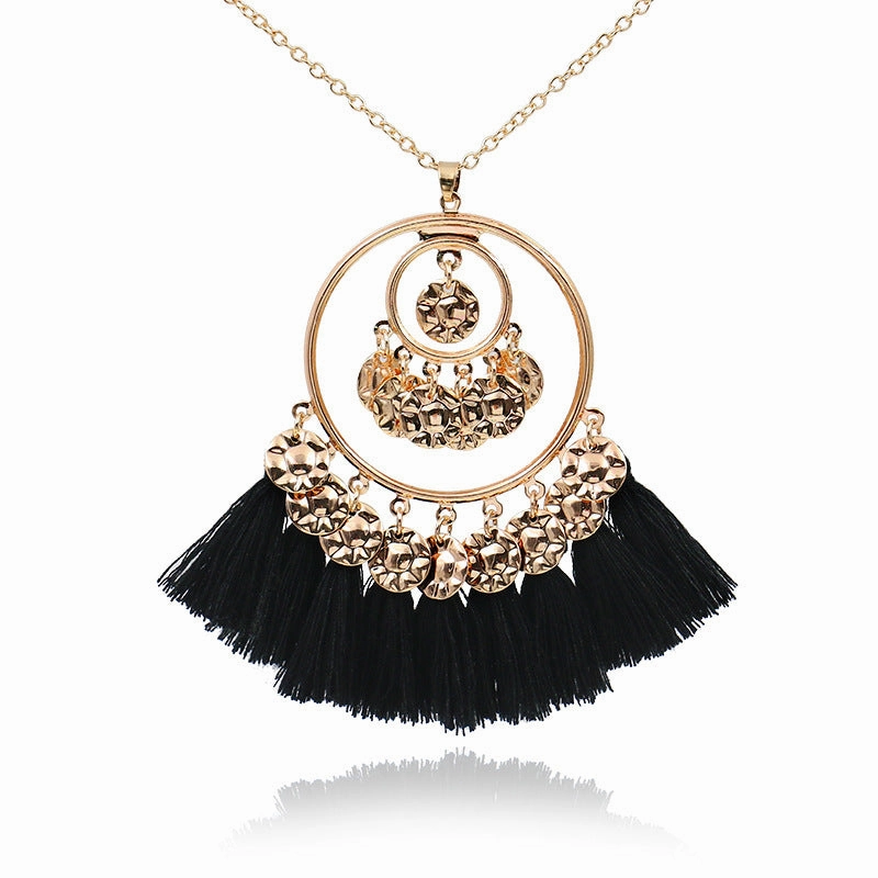 Wholesale Alloy Bohemian Tassel Pendant Necklace