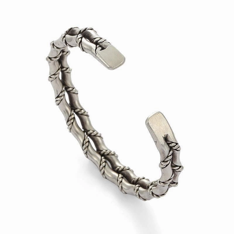 Wholesale Alloy Braided Double Bamboo Bracelet