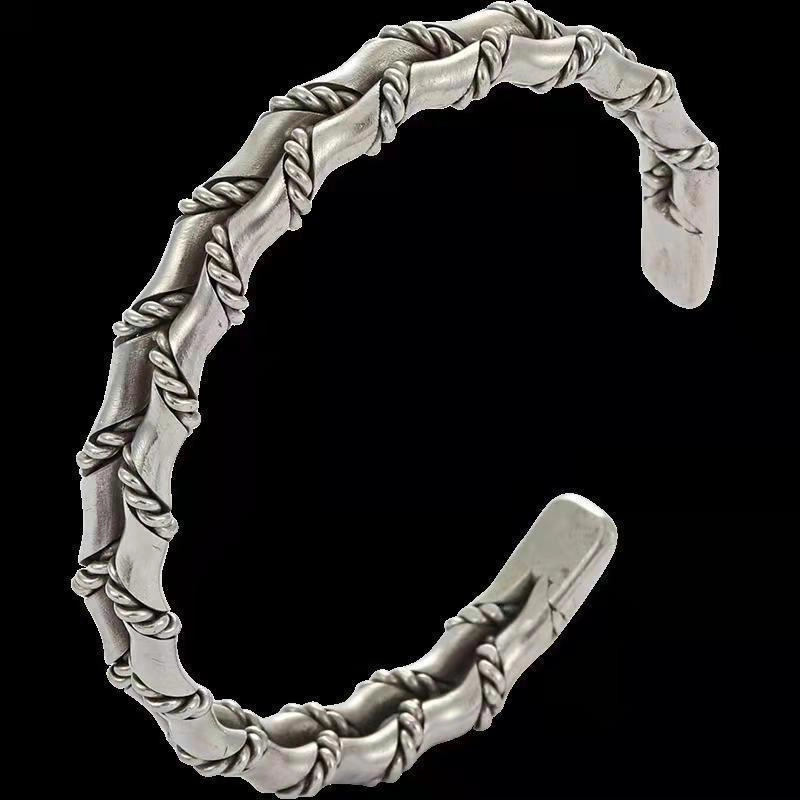 Wholesale Alloy Braided Double Bamboo Bracelet