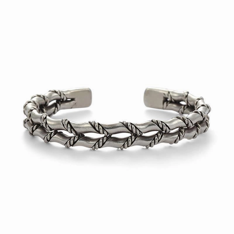 Wholesale Alloy Braided Double Bamboo Bracelet