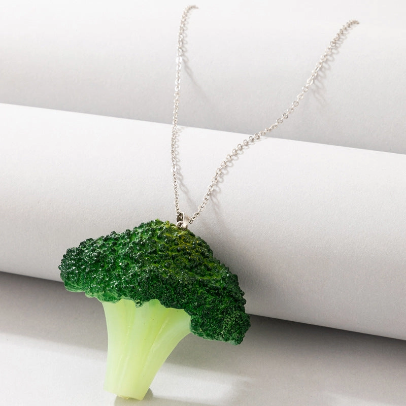 Wholesale Alloy Broccoli Pendant Necklace