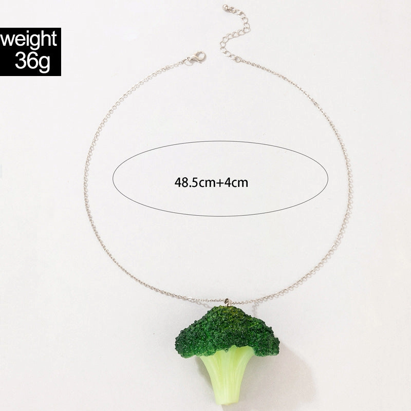 Wholesale Alloy Broccoli Pendant Necklace