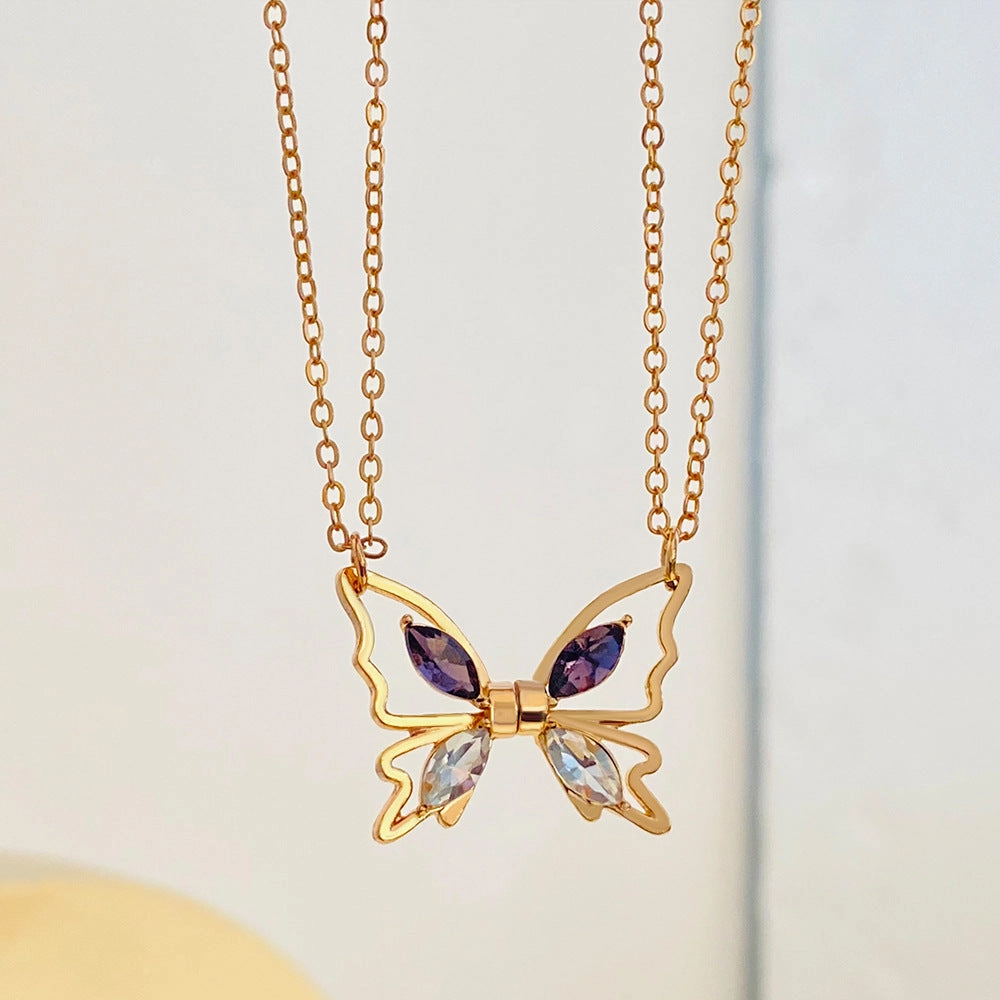 Wholesale Alloy Butterfly Necklace