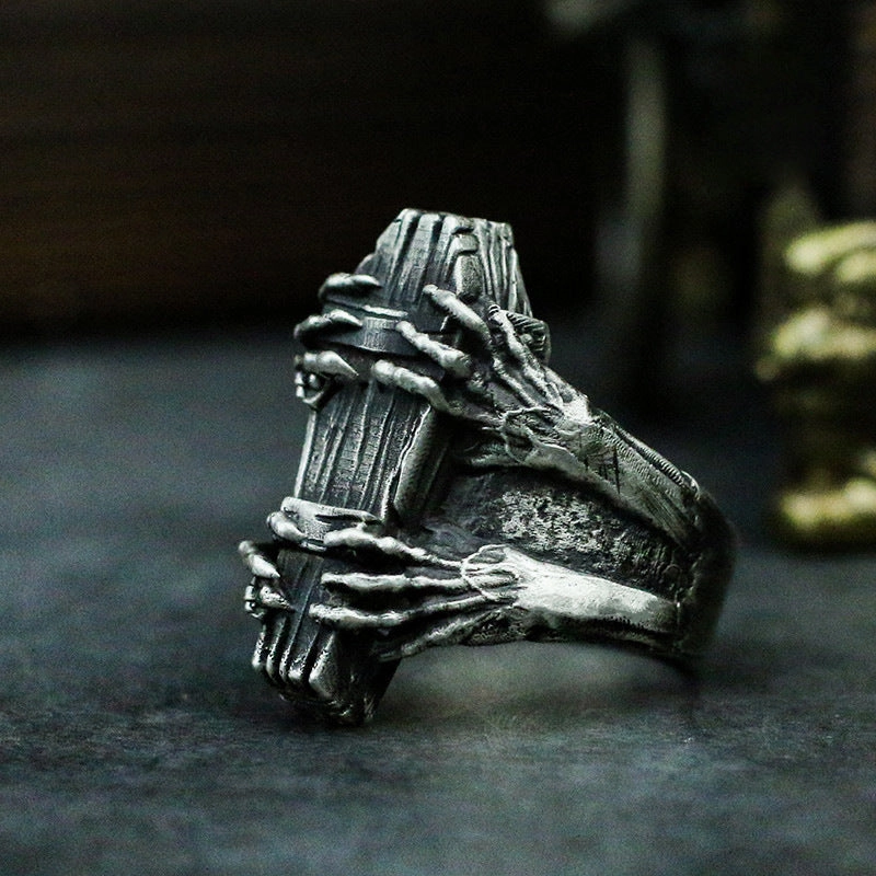 Wholesale Alloy Coffin Ghost Claw Vampire Ring