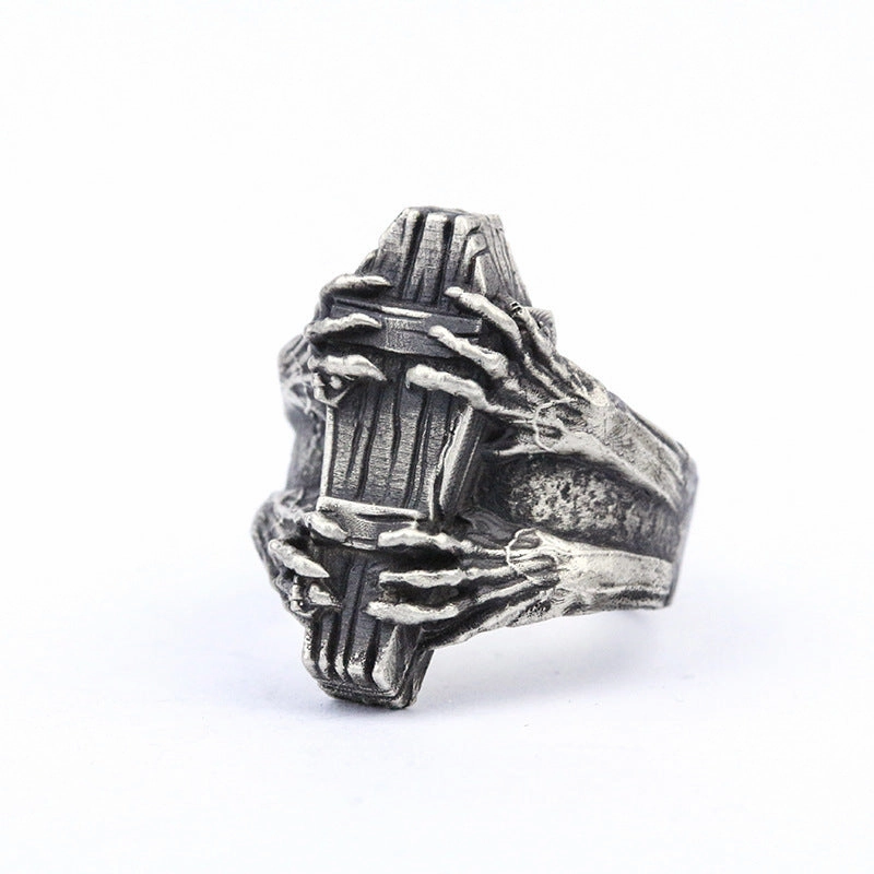 Wholesale Alloy Coffin Ghost Claw Vampire Ring