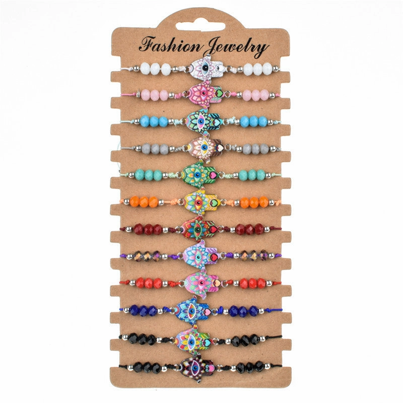 Wholesale Alloy Colored Crystal Bracelets