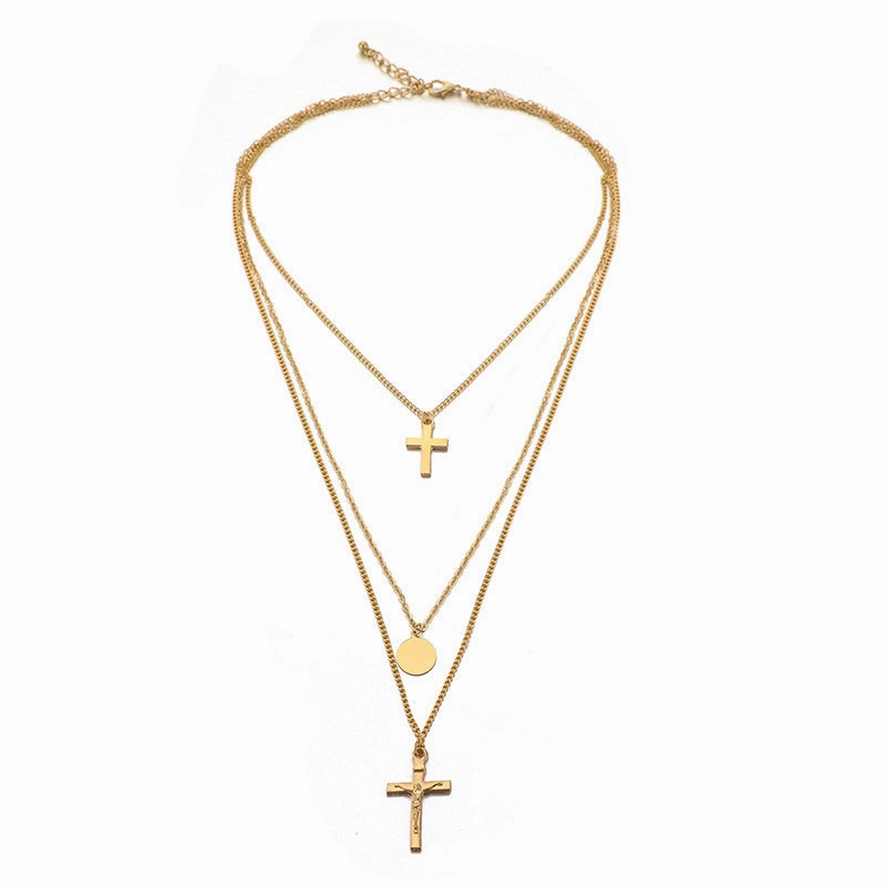 Wholesale Alloy Cross Clavicle Chain