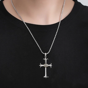 Wholesale Alloy Cross Pendant Necklace