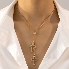 Wholesale Alloy Cross Pendant Necklace for Women