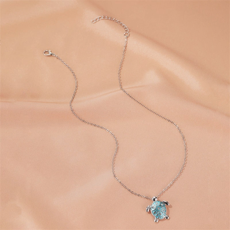 Wholesale Alloy Cute Little Turtle Pendant Clavicle Chain