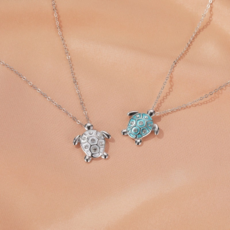 Wholesale Alloy Cute Little Turtle Pendant Clavicle Chain