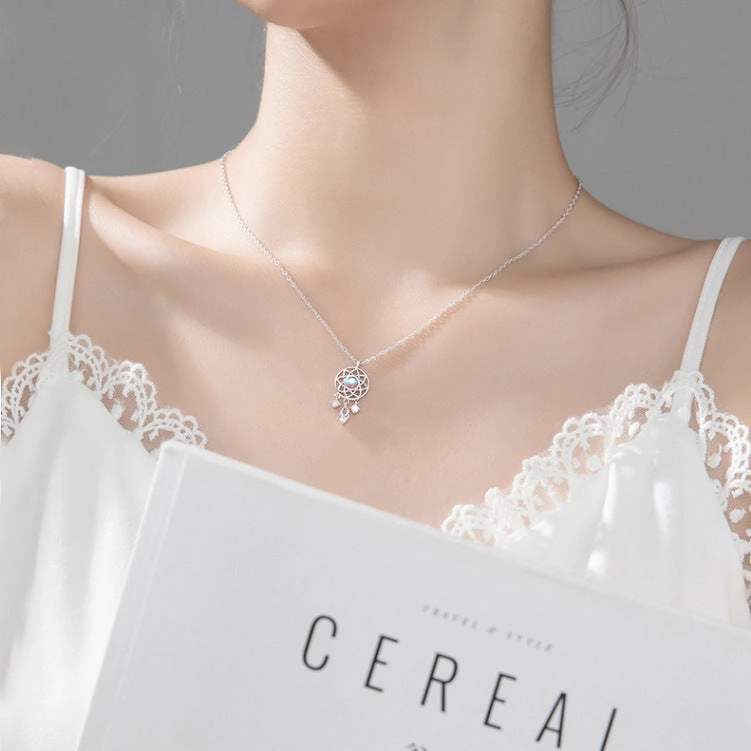 Wholesale Alloy Dream Catcher Drop Necklace