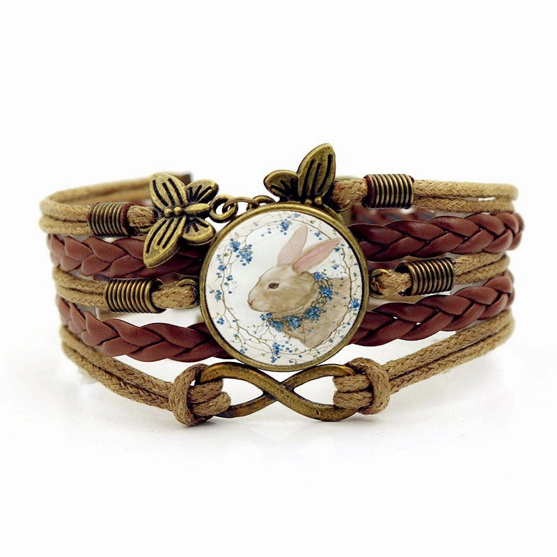 Wholesale Alloy Easter Bunny Butterfly Figure 8 Combination Bracelet
