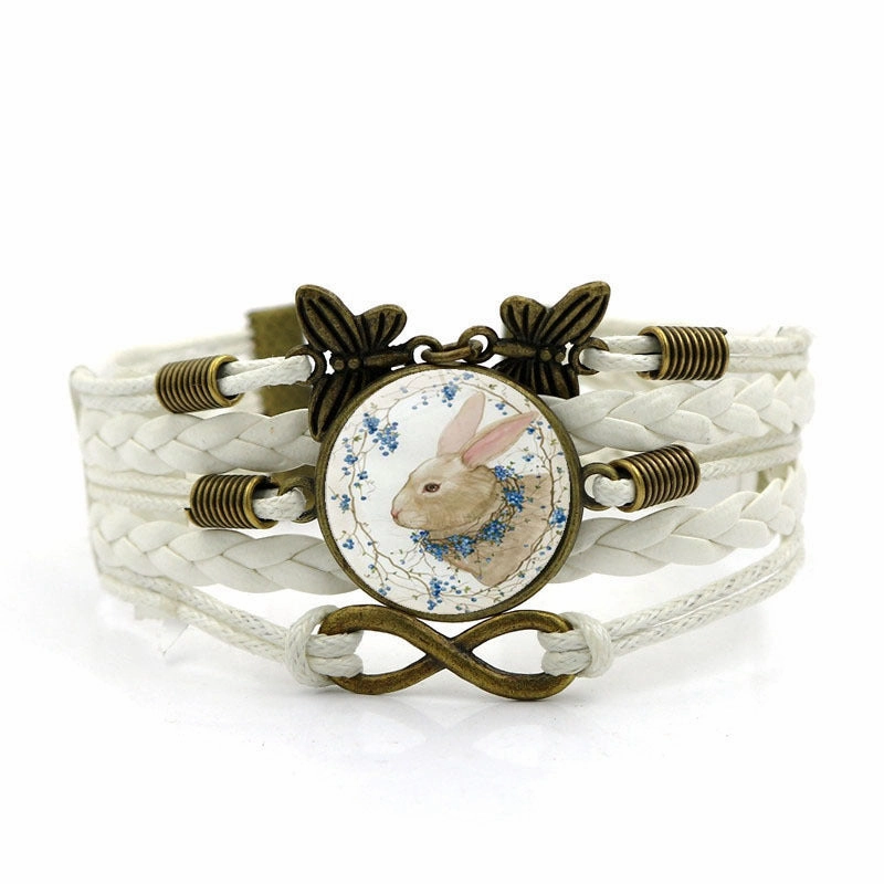 Wholesale Alloy Easter Bunny Butterfly Figure 8 Combination Bracelet