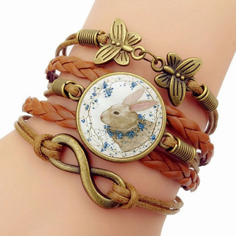Wholesale Alloy Easter Bunny Butterfly Figure 8 Combination Bracelet
