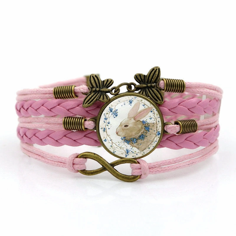 Wholesale Alloy Easter Bunny Butterfly Figure 8 Combination Bracelet