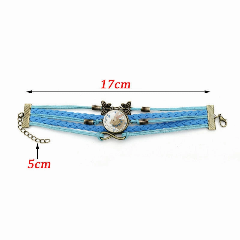 Wholesale Alloy Easter Bunny Butterfly Figure 8 Combination Bracelet