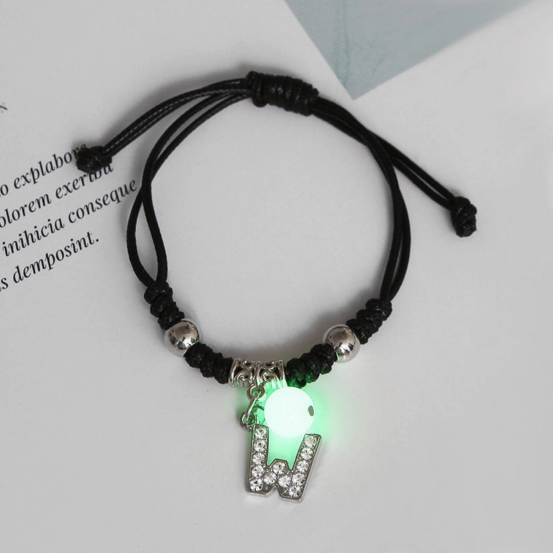 Wholesale Alloy English Alphabet Luminous Bracelet
