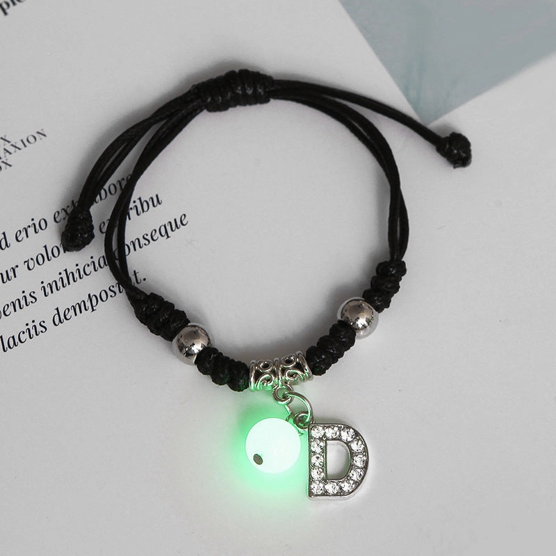 Wholesale Alloy English Alphabet Luminous Bracelet