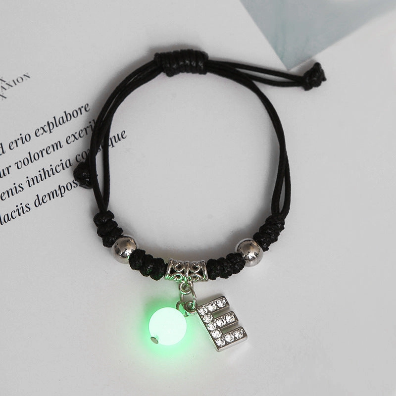 Wholesale Alloy English Alphabet Luminous Bracelet