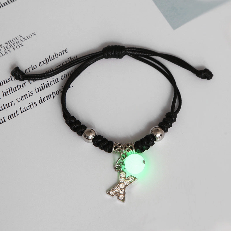Wholesale Alloy English Alphabet Luminous Bracelet