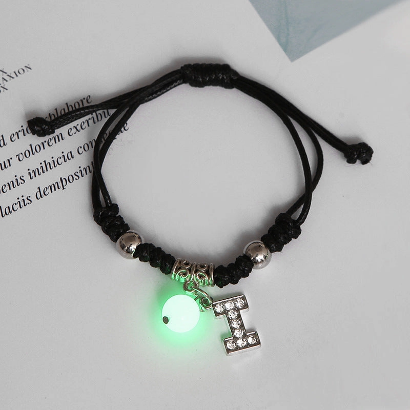 Wholesale Alloy English Alphabet Luminous Bracelet