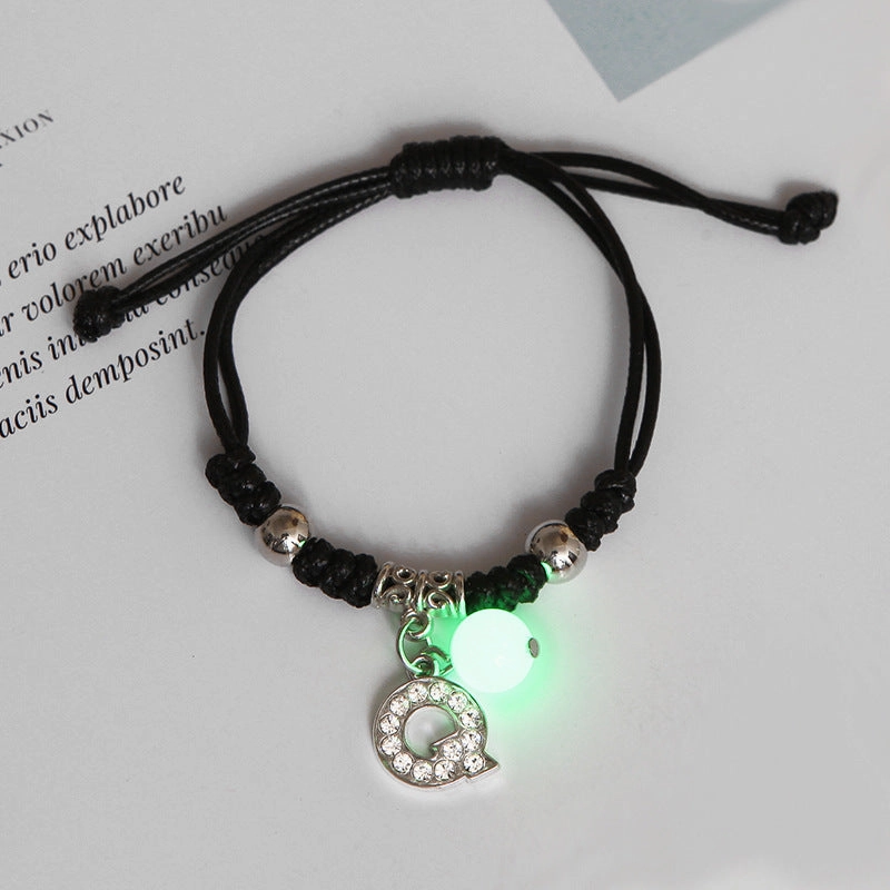 Wholesale Alloy English Alphabet Luminous Bracelet