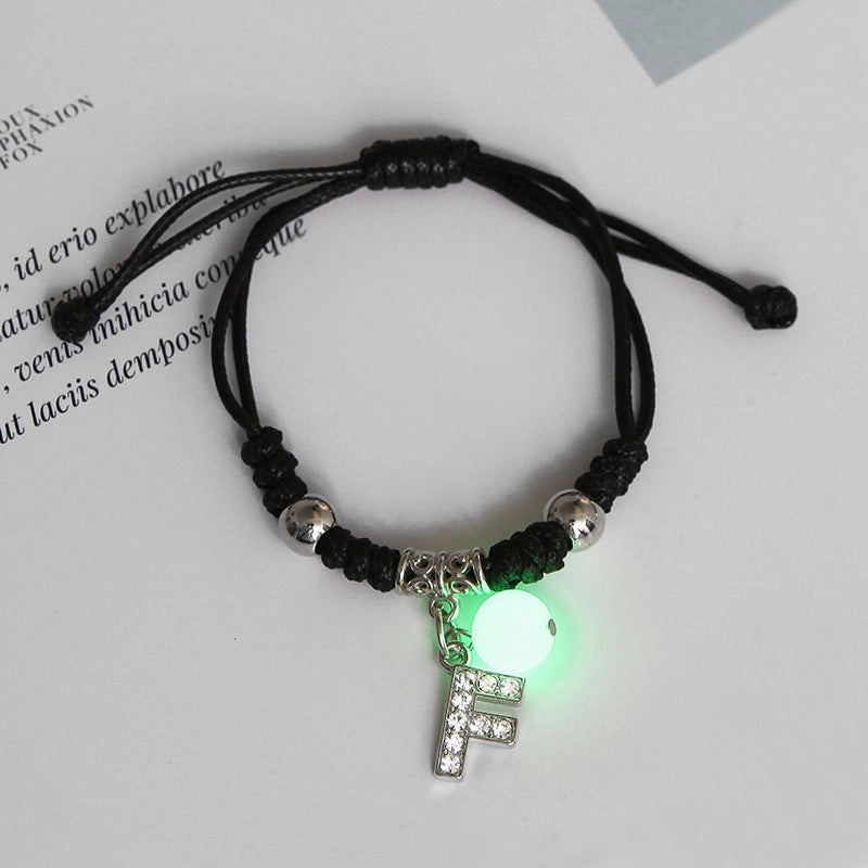 Wholesale Alloy English Alphabet Luminous Bracelet