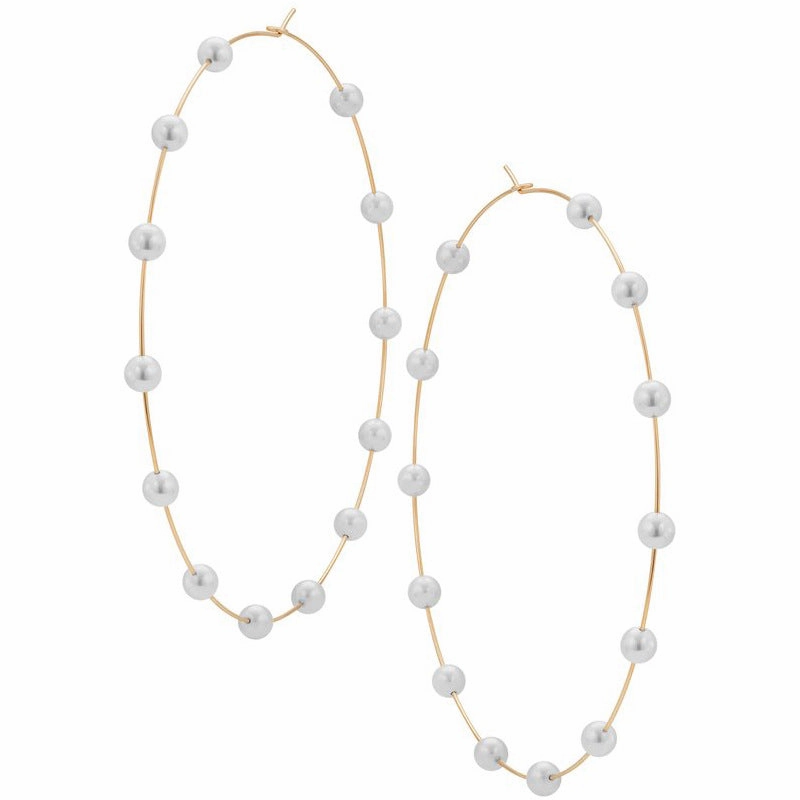 Wholesale Alloy Exaggerated Pearl Earrings