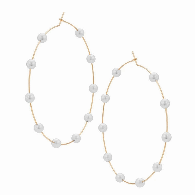 Wholesale Alloy Exaggerated Pearl Earrings