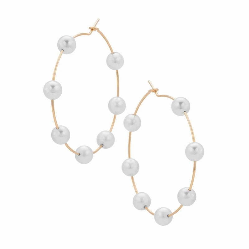 Wholesale Alloy Exaggerated Pearl Earrings