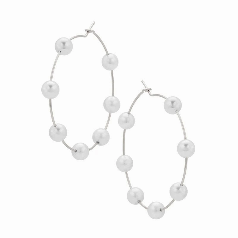 Wholesale Alloy Exaggerated Pearl Earrings