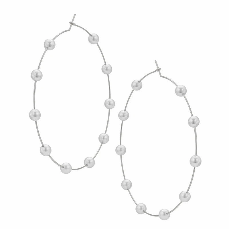 Wholesale Alloy Exaggerated Pearl Earrings