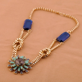 Wholesale Alloy Flower Pendant Necklace