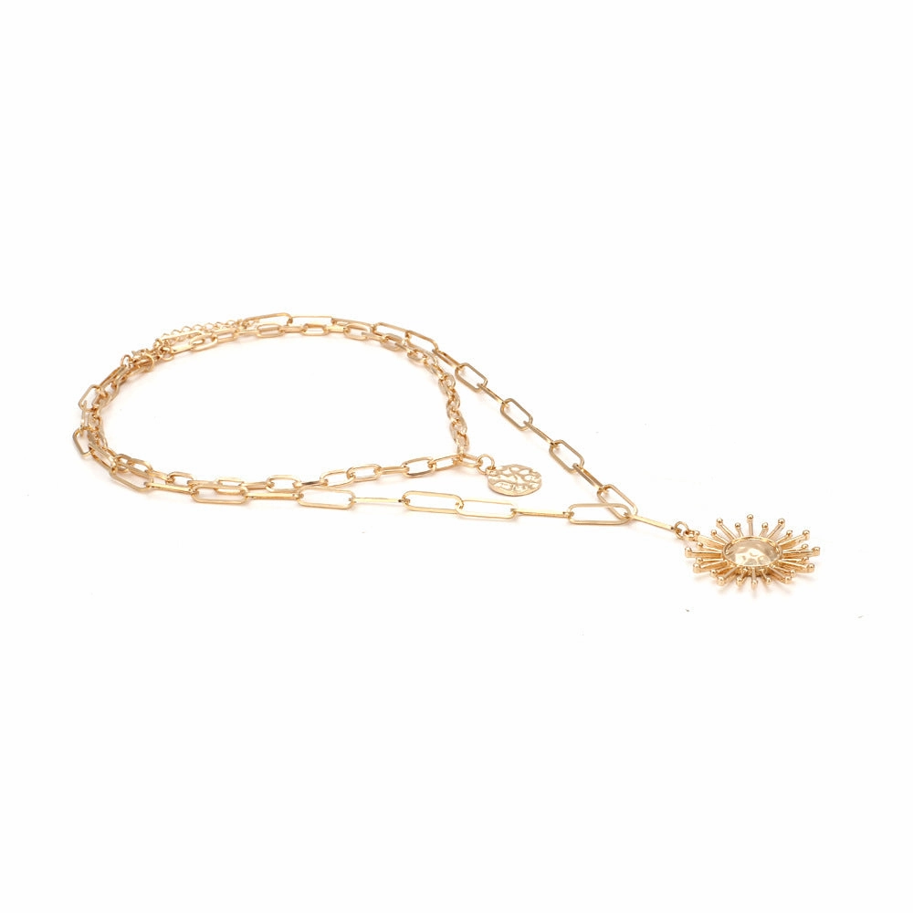 Wholesale Alloy Folding Sun Necklace Suit