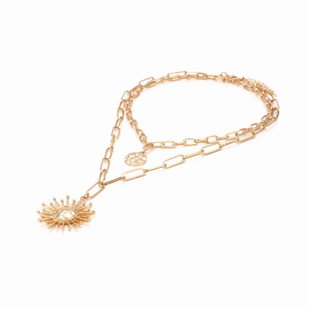 Wholesale Alloy Folding Sun Necklace Suit