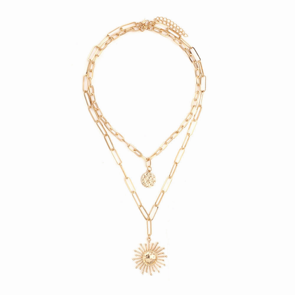 Wholesale Alloy Folding Sun Necklace Suit
