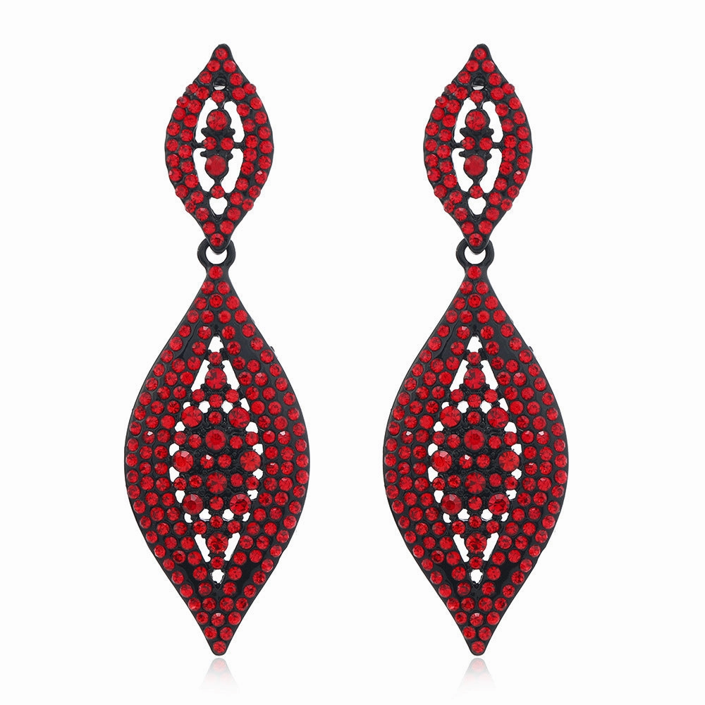 Wholesale Alloy Full Diamond Crystal Pendant Earrings