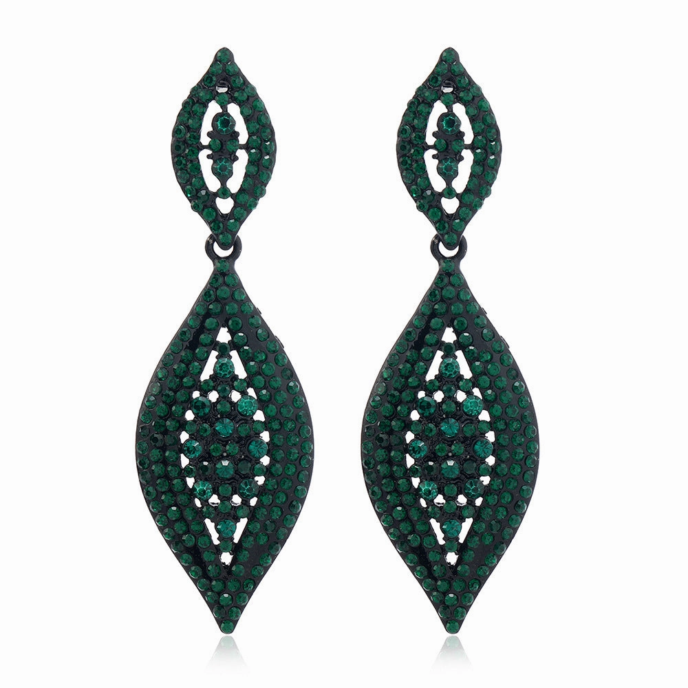 Wholesale Alloy Full Diamond Crystal Pendant Earrings