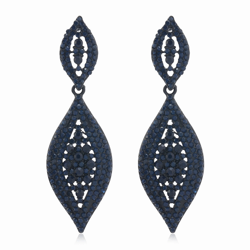 Wholesale Alloy Full Diamond Crystal Pendant Earrings